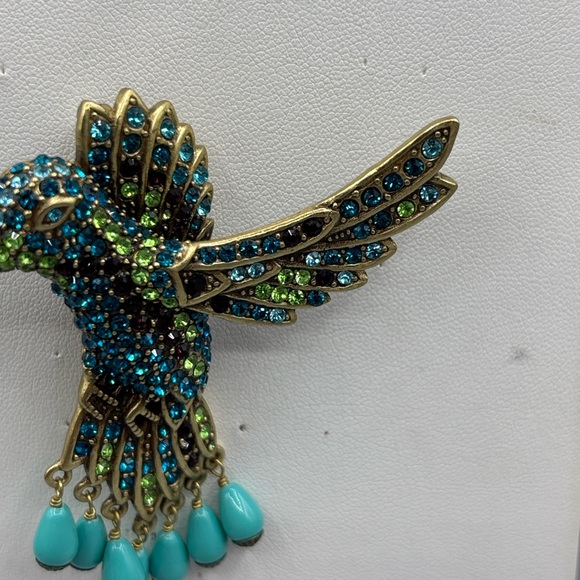 Heidi Daus Sincere Joy Hummingbird Brooch / Pendant JP436 - Picture 4 of 9